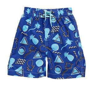 NWT BEACH BROS 80's Retro Swim Shorts for boys. Blue. Size 3T